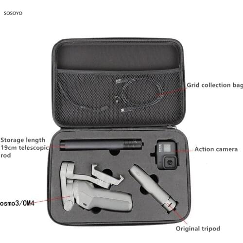 Portable Storage Bag Handheld Gimbal shockproof Protective shell For DJI OM4 / Osmo mobile 3 / Osmo ACTION Camera Accessories