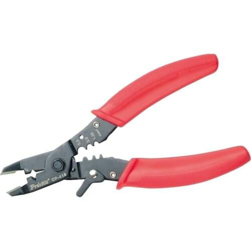 Proskit Powerful Shear Stripping Crimping Pliers CP-415 Multi-function Pliers Cold Terminal Electrician Special