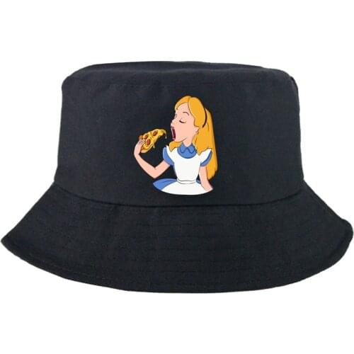 Disney Alice in Wonderland Printing Fisherman Hat Outdoor Cartoon Sunbonnet For Man Women Kids Reversible Fedoras Summer Fashion