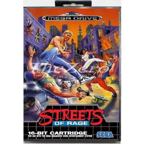 Streets of Rage with Box for 16 bit MD Video Game Card for Sega Mega Drive/Genesis