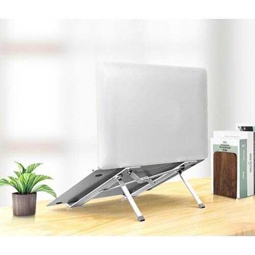 Universal Laptop Stand Folding portable notebook computer desktop increased aluminum alloy bracket, send storage bag as gift