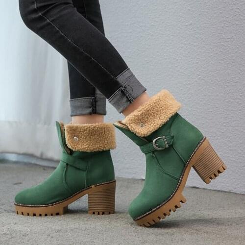 Winter High Heel Booties Woman 2021 Plus Size Fashion Leather Riding Boots Designer Booty Shoes Ladies Zipper Ankle Boots Woman