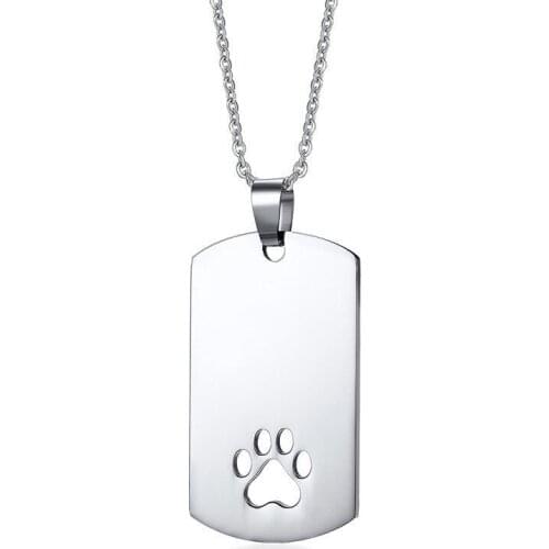 Yobest Named Dog Tag Necklaces Stainless Steel Pendant Necklace for Women and Men Fashion Jewelry