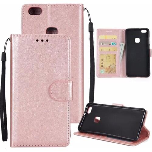 10pcs/lot free shipping Solid color Wallet PU Leather +TPU Case For huawei P10/P10 LITE/P10 PLUS With Photo Frame Card Slots