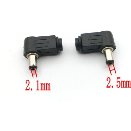 10pcs DC Power socket 5.5mm x 2.1mm/2.5mm x 9mm jack Right angle Charger Power Plug
