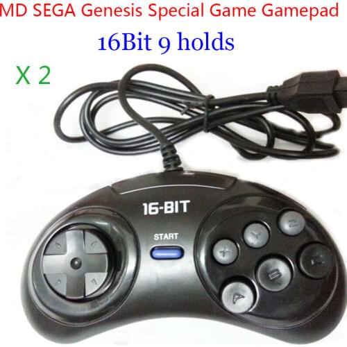 2pcs/1pc MD SEGA Gamepads 16bit Sega Genesis Game controller 9 Holes Sega Joypad high quality good price Game Accessories