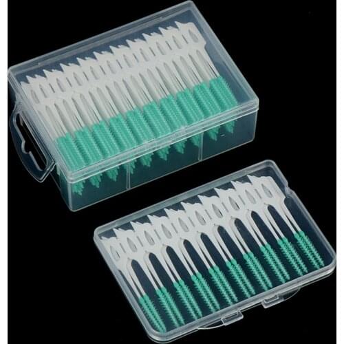 20/150 Pcs Tooth Hygiene Floss Adults Dual Interdental Brush Toothpick Teeth Stick Floss Pick Oral Gum Teeth Cleaning Care