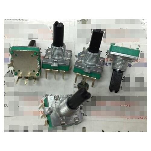 5pcs/lot EC16 encoder with stepping 24 points handle 20MMF green