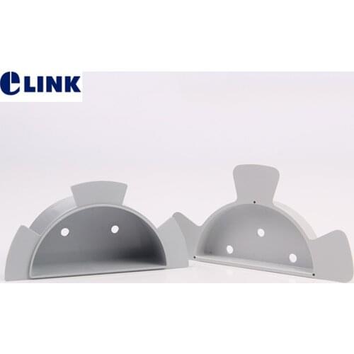 50pcs Half Round Spool 15mm high Fiber cable management three leaves 1U splice side tray ABS Cable Pulling/Routing Zone ELINK