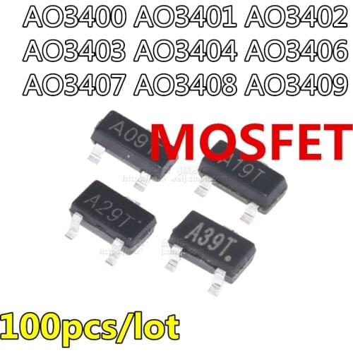 50-100)pcs/lot New AO3400 AO3400A A09T RO MOSFET SOT-23 transistor