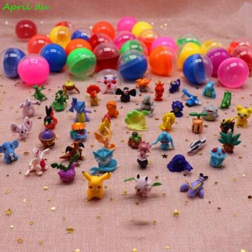 April Du 50mm capsule shell toys with mini animal toys 2-3cm different styles Kids funny toy