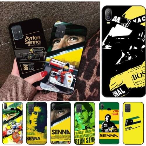 YJZFDYRM ayrton senna Black Soft Rubber Phone Cover For Samsung Galaxy A01 A11 A31 A81 A10 A20 A30 A40 A50 A70 A80 A71 A91 A51