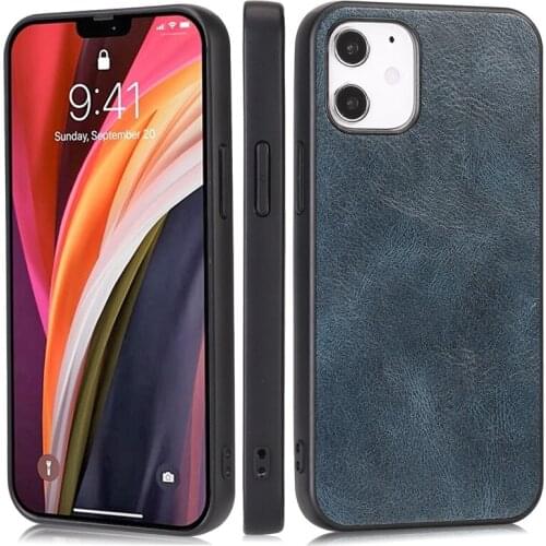 Vintage PU Leather Back Case for iPhone 11 Pro XS MAX X XR 7 8 SE 2020 for Apple 12 5.4 6.1 6.7inch Leather Funda Cover Case