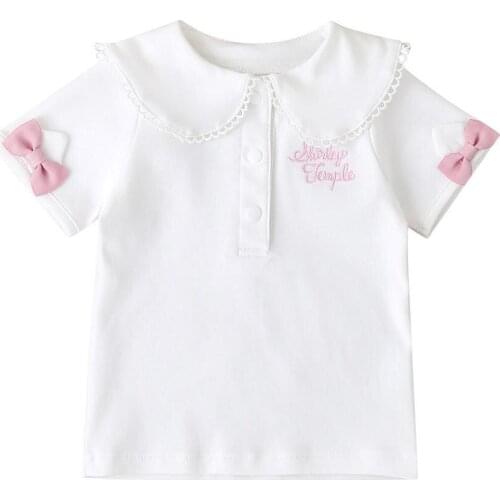 Baby Short-Sleeved T-shirt 2021 Fashion Sleeveless Summer Korean Style New Girls' Childrens Clothing Bottoming Shirt25