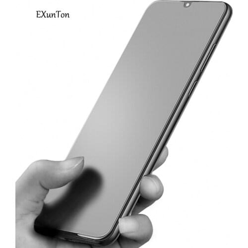 Exunton For Meizu Note 9 Note 8 Full Cover Matte Frosted Tempered Glass For Meizu Note 9 8 Anti-finger Screen Protective Film