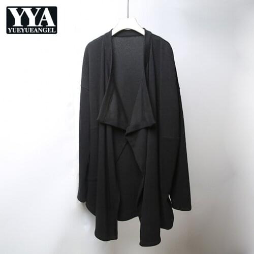 Japanese Style Irregular V-Neck Classic Loose High Street 2021 Autumn New Mens Vintage Black Fashion Casual Concise Jackets