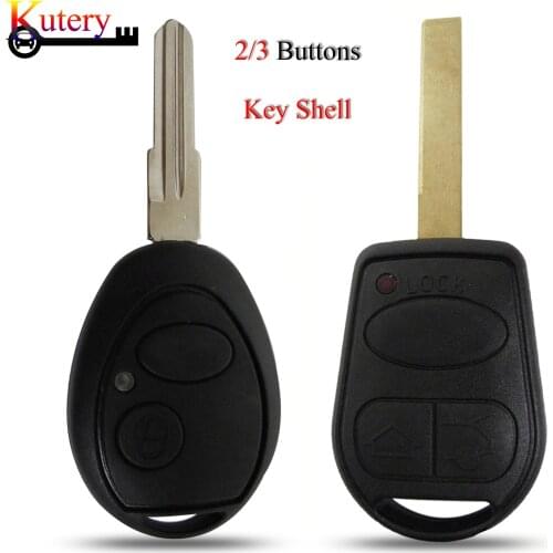 Kutery Remote Car Key Shell For Land Rover Range Rover 2/3Buttons Replacement Key Case Fob Cover With Uncut Blade
