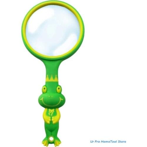 Cartoon Toys Magnifier Frog Shape Magnifying Glass for Kids Student Education M17E