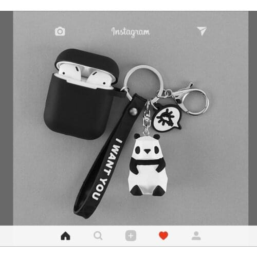 Cartoon Case for QCY T8 Wireless Bluetooth Headset Portable Silicone Protective Cover with Key pendant for QCY- T8