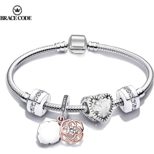New Rose Gold Tree Of Life Women Bracelet Warm Harbor DIY Combination Brand Bracelet Jewelry Gifts