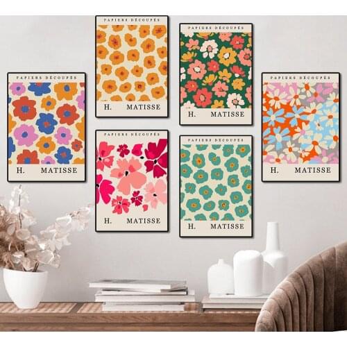 Abstract Matisse Leaf Flower Posters And Prints Cherry Blossoms Nordic Wall Art Canvas Painting Pictures For Living Room Decor