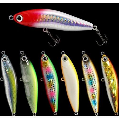 Luya Bait Bionic Bait Fake Bait Submerged Pencilfish Bait 70mm/14g Bait Perch Horsemouth Grouper