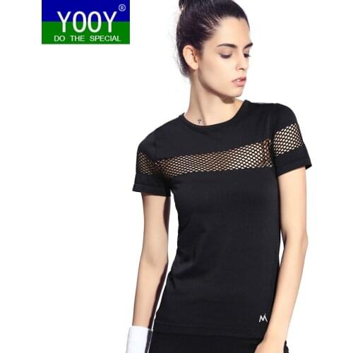 Professional Women Yoga Fitness Running Sports T Shirt ,Gym Quick Dry Sweat Breathable Exercises Short Sleeve Tops