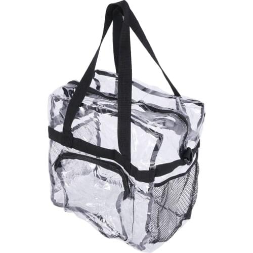 Transparent Tote Bag Stadium Security Travel and Gym Clear Bag, See Through Tote Bag for Work, Sports Games and Concerts