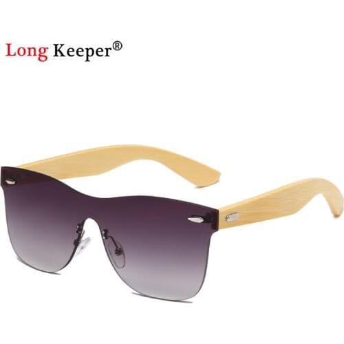 Men Trendy Wood Bamboo Sunglasses Vintage Brand Design Rimless Sun Glasses Male UV400 Lens Women Mirror Driver Goggle Handmade