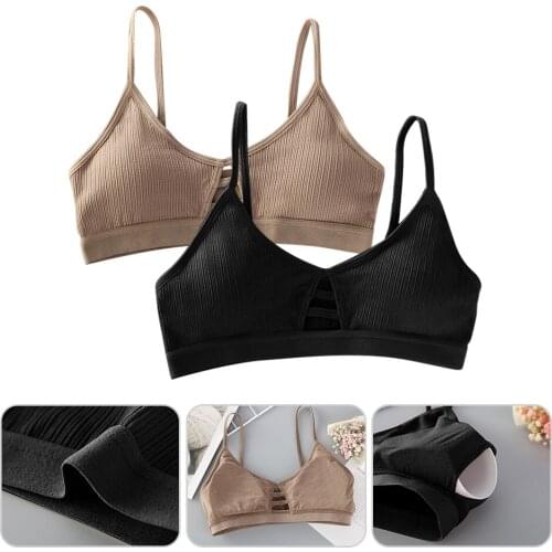 Sports Underwear Threaded Cotton No Steel Ring Breast Hollow Out Balette Fitness Breathable Ultra-Thin Comfortable Ladies Bra