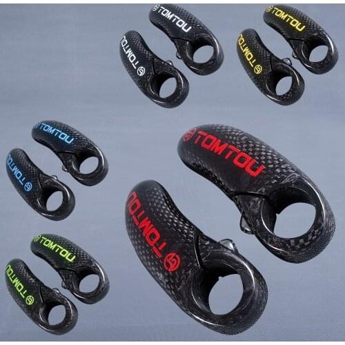 TOMTOU Full 3K Carbon Fiber MTB Bicycle Handlebar Ends Ultralight 87g/pair Ergonomic Carbon Bar Ends Cycling Parts