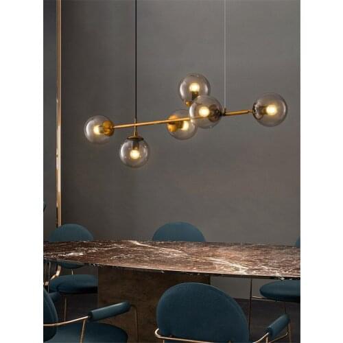 Vintage American Magic Bean Bar Pendant Lights Living Room Nordic Loft Long Strip Table Hanging Lights Art Deco Lamps Fixtures