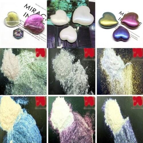 9 Colors Mirror Pearl Powder Epoxy Resin Glitter Chameleon Pigment Resin Jewelry Making Handmade Soap Coloring Powder