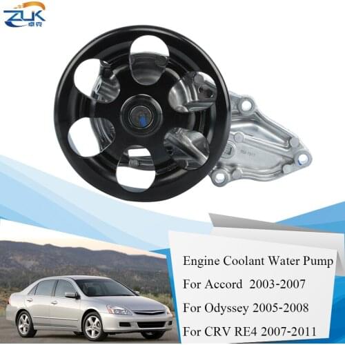 ZUK Engine Coolant Water Pump For Acura TSX For Honda Accord CR-V Element Odyssey 2.4L K24A2 K24A4 K24A8 K24Z1 19200-RAD-003