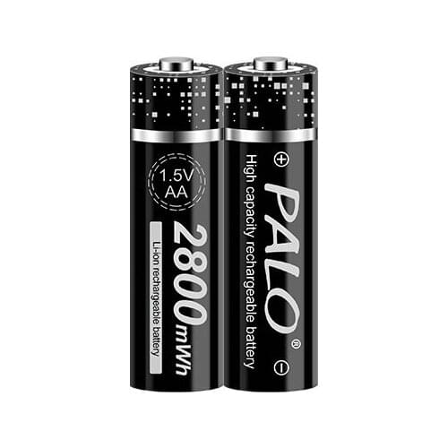 2PCS 1.5V AA lithium battery 2800mWh stable voltage rechargeable battery AA 1.5V lithium ion battery for shaver, toy, camera
