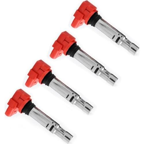 4Pcs IGNITION COILS For- 1.6FSI 1.4TSI 1.4TFSI A4 EOS BEETLE GOLF PASSAT 036905715 Accessories