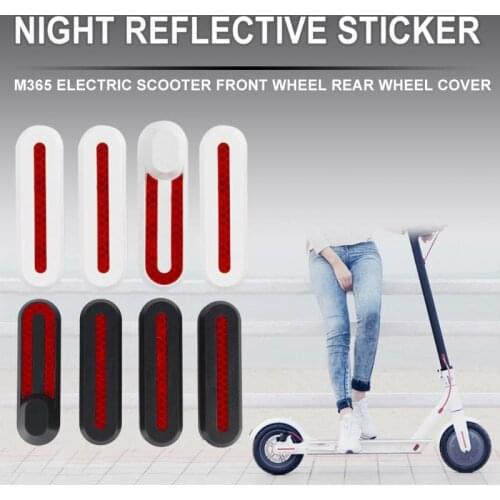 4pcs Scooter For Xiaomi Mijia M365 Electric ScooterFront Rear Wheel Tyre Cover Hubs Protective Shell Case Sticker