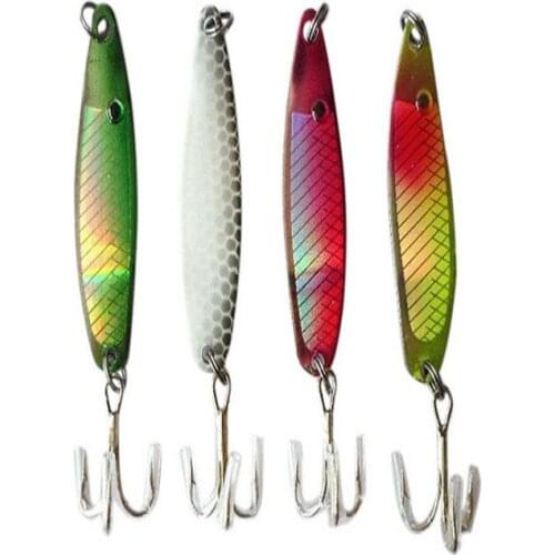 6.5G 5CM Jigging Lures Metal Fishing Lures Paillette Knife Wobbler Artificial Hard Bait Jig Fishing 4PC S Ocean fishing tools