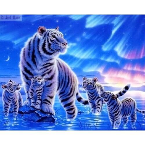Diamond Embroidery Diy Diamond Painting Cross Stitch Kits Diamond Mosaic Tiger Full Square Diamond Embroidery AD239