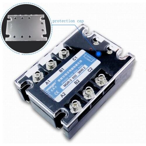 Free shipping 1pc High quality 40A Mager SSR MGR-3 032 3840Z DC-AC Three phase solid state relay DC control AC 40A