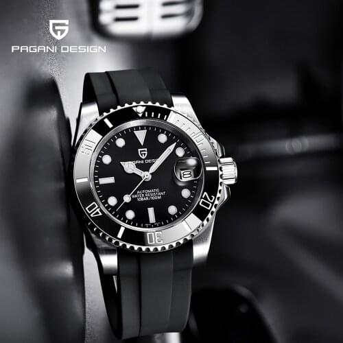 Pagani Design Mens 40mm Watch Mens NH35 Automatic Mechanical Watch Stainless Steel Waterproof Exercise Clock Relogio Masculino