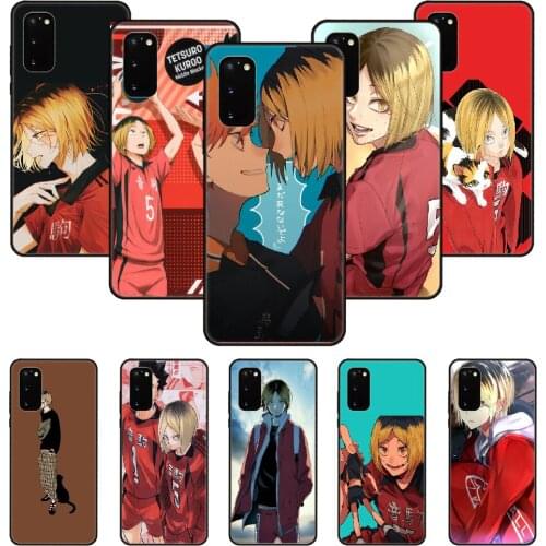 Phone Case For SamSung Galaxy S Note 10 20 7 6 9 8 Plus Edge E Ultra Lite Black Cover Back Silicone Anime Kozume Kenma Haikyuu