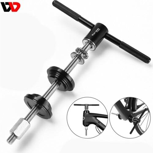 Black MTB Road Bike Headset Bottom Bracket BB Install Double-Side Press In Tool 400mm Threaded Rod Bicycle Repait Tools Parts