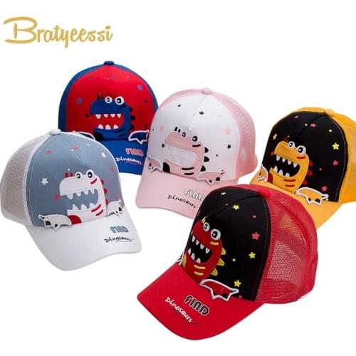 Dinosaur Kids Summer Hat For Girls Boys Baseball Cap Baby Beach Accessories Kids Hats Caps Sun Protection Children Cap for 2-5Y