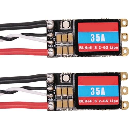 For FPV BLHeli_S 35A/45A Brushless ESC With LED Light 2S-6S LIPO for FPV Crossing Drone Accessories