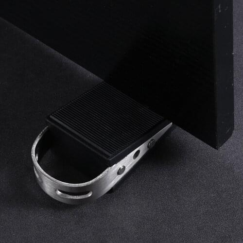 Nail-Free Door Wedge Stop Door Stopper Rubber Hidden Door Holders Bronze Gold Black Bright Chrome Door Hardware