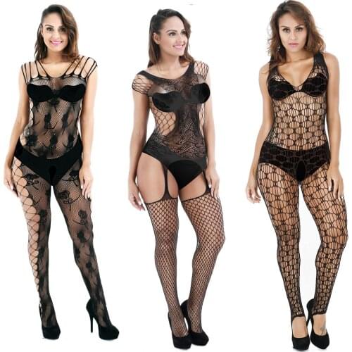 Erotic Costume Porn Women Lingerie Bodysuit Babydoll Open Crotch Fetish Bodystocking Plus Size Underwear Pajamas
