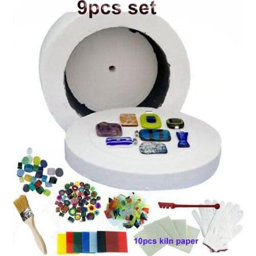 2020 Hot Jewelry Tool 9pcs set Extra Large Microwave Kiln Kit For Fused Glass In Microwave Glass Kiln In Large Size 19.5x11cm