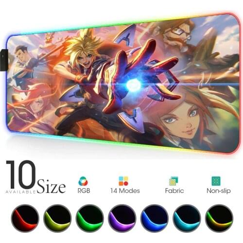 League of legends RGB Mouse Pad Black Game Accessories keyboard Large LED MousePad with Backlit gaming table Pc gamer mouse mat