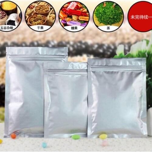 Aluminum Foil Bag Self Seal Zipper Ziplock Packing Food Bag Retail Resealable Baking Packaging Bags Pouch 50pcs/lot
